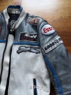 Custom Leather Motorcycle Jacket from Paris, Men's Size M