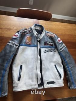 Custom Leather Motorcycle Jacket from Paris, Men's Size M