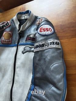Custom Leather Motorcycle Jacket from Paris, Men's Size M
