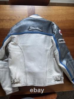 Custom Leather Motorcycle Jacket from Paris, Men's Size M