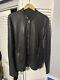 DIESEL MENS BLACK LEATHER MORORCYCLE JACKET SIZE XL 100% Sheepskin Leather