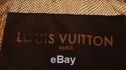 DIVINE Louis Vuitton £2500 Black Leather Gold Lined Crop Biker Jacket FR36/UK8