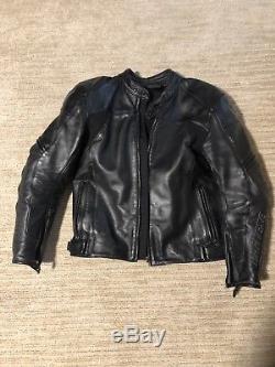 Dainese Black Leather Motorcycle Jacket