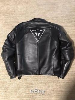 Dainese Black Leather Motorcycle Jacket