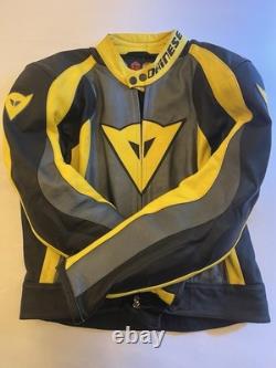 Dainese Ducati Men's Motorcycle Leather Racing Jacket US Large (L), Euro Size 54