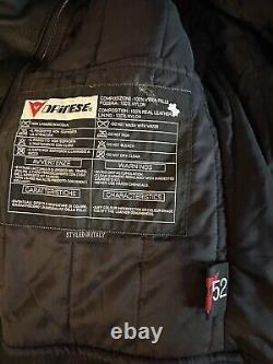 Dainese Leather Biker Motorcycle Jacket Size 52