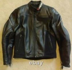 Dainese Leather Black Motorcycle Jacket Size Euro 48 Small Cage Pelle Like New