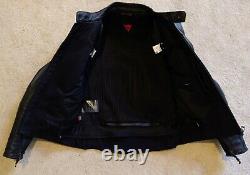 Dainese Leather Black Motorcycle Jacket Size Euro 48 Small Cage Pelle Like New