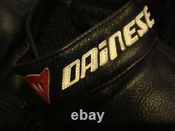 Dainese Leather Black Motorcycle Jacket Size Euro 48 Small Cage Pelle Like New