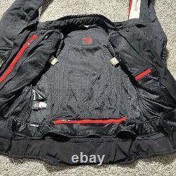 Dainese Men's SUPER SPEED SP-R Motorcycle Jacket Vented Black Red Armor 48 Med