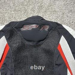 Dainese Men's SUPER SPEED SP-R Motorcycle Jacket Vented Black Red Armor 48 Med