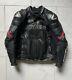 Dainese Motorcycle Leather Jacket Medium 50 Black Red Mens Armored G2 Protector