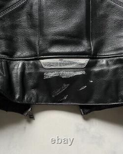 Dainese Motorcycle Leather Jacket Medium 50 Black Red Mens Armored G2 Protector