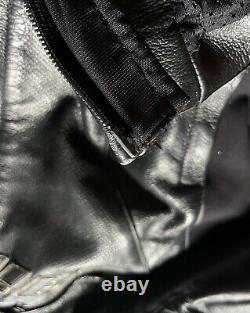 Dainese Motorcycle Leather Jacket Medium 50 Black Red Mens Armored G2 Protector