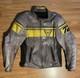 Dainese Racing C2 Leather Motorcycle Jacket CE Armored Vented sz S/M grey