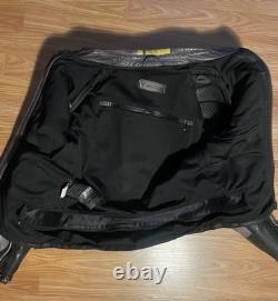 Dainese Racing C2 Leather Motorcycle Jacket CE Armored Vented sz S/M grey