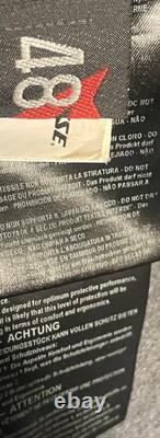 Dainese Racing C2 Leather Motorcycle Jacket CE Armored Vented sz S/M grey