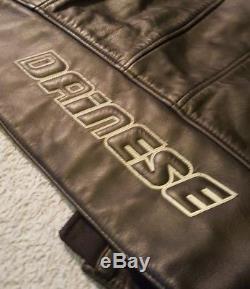 Dainese Racing / Stealth Perforated Leather Jacket Motorcycle Black EU 58