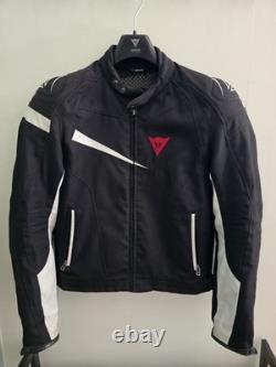 Dainese Textile Armored Jacket Size 46 Euro 36 US Black White Red with Liner
