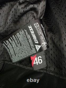 Dainese Textile Armored Jacket Size 46 Euro 36 US Black White Red with Liner