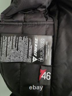 Dainese Textile Armored Jacket Size 46 Euro 36 US Black White Red with Liner