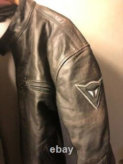 Dainese Vintage Size 58 Riders Controllo Racer Motorcycle Biker Leather Jacket