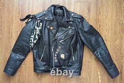 Dangerous Threads Demi-Punk Black Leather Motorcycle Jacket 1994