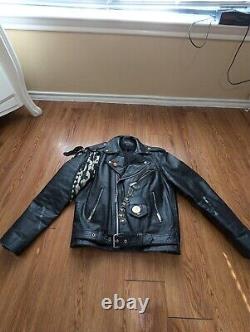 Dangerous Threads Demi-Punk Black Leather Motorcycle Jacket 1994