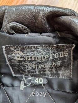 Dangerous Threads Demi-Punk Black Leather Motorcycle Jacket 1994