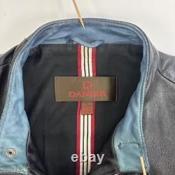 Danier Leather Cafe Racer Motorcycle Jacket Size XL