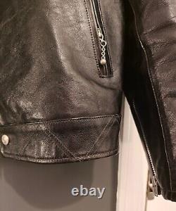 Diafvine Johnny Horsehide Black Leather Jacket Size M 38 Schott Real McCoy