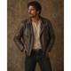 Diamond Leather Distressed Brown Biker Motorcycle Padded Belted Jacket Sz XL