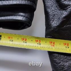 Diamond Real Leather Vintage 80s Studded Jacket Zip Up Semi Cropped Belt Small