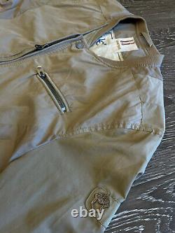 Diesel Biker Jacket M japan Cotton Leather Polyester Beige Rare Medium