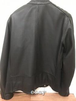 Diesel Man's Black Leather Jacket, Size XL