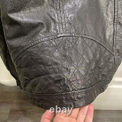 Diesel Mens Black Sheepskin Moto Leather Jacket 100% Authentic Size L Euc