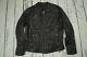 Diesel Mens Jacket Black Biker Sheep Leather Sheepskin 100% Authentic Size L