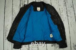 Diesel Mens Jacket Black Biker Sheep Leather Sheepskin 100% Authentic Size L