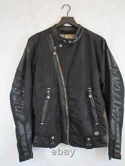 Diesel RARE Daytona Fla Racing Moto Black Biker Jacket Coat LOGO Men's Med