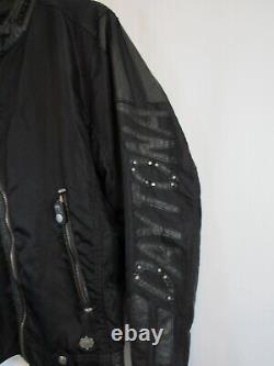 Diesel RARE Daytona Fla Racing Moto Black Biker Jacket Coat LOGO Men's Med