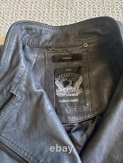 Diesel Sheepskin Leather Jacket Motorcycle Small