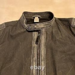 Diesel vintage motorcycle jacket withleather applications