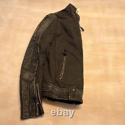 Diesel vintage motorcycle jacket withleather applications