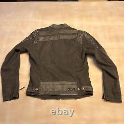 Diesel vintage motorcycle jacket withleather applications