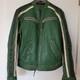 Distressed Green ENERGIE Leather Biker Jacket Size L Mens