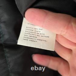 Distressed Green ENERGIE Leather Biker Jacket Size L Mens