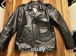 Double Helix Horsehide Leather Innovator D pocket motorcycle jacket coat y2 buco