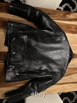 Double Helix Horsehide Leather Innovator D pocket motorcycle jacket coat y2 buco