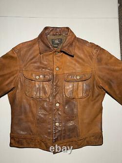 Double RL RRL Ralph Lauren Vintage Leather Jacket M