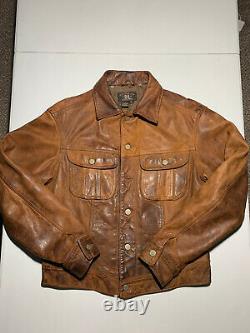 Double RL RRL Ralph Lauren Vintage Leather Jacket M